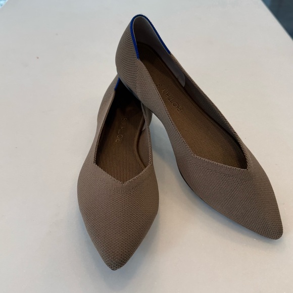 Rothy's The Point Ballet Flat Slip-On Comfortable Portobello Tan Size 9.5 NEW - Picture 3 of 9